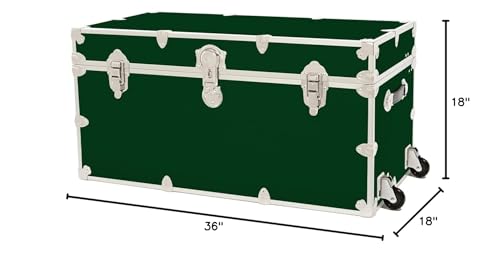 Rhino Trunk & Case XXL Leather Embossed Vinyl Trunk with Removable Wheels, Black K81275