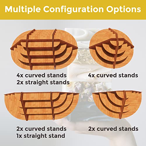 4-Tier Wooden Display Riser for Retail Countertop F3930