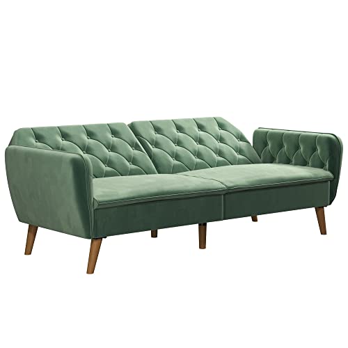 Novogratz Tallulah Memory Foam Futon Convertible Couch, Camel O490