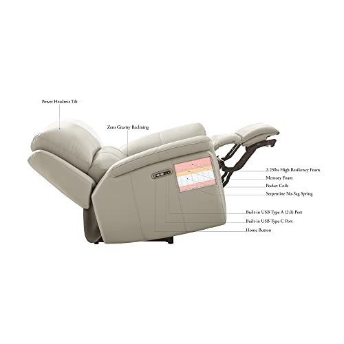 Hydeline Torino Zero Gravity Leather Sofa Couch with USB Ports R468772