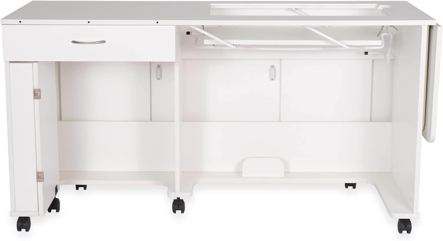 Arrow Classic Sewing Furniture Christa Sewing Cabinet with Locking Wheels and Manual Machine Lift B993