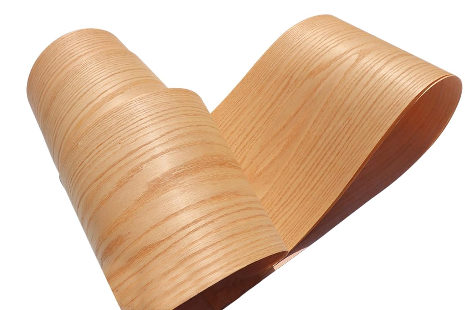 Red Oak Thin Wood Veneer Sheets, Figured Grain, 7.8 x 98 Inch H844154