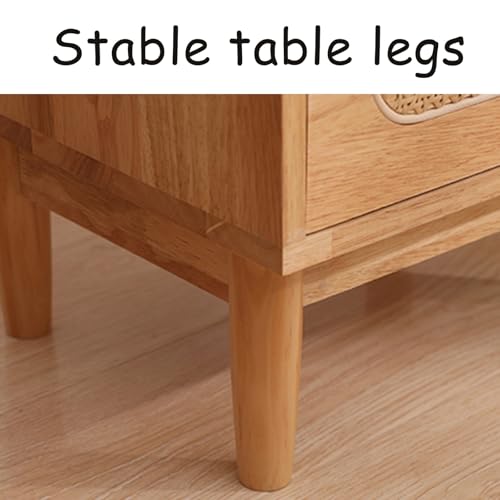 Bed Side Table with 2 Drawers for Bedroom, Small Spaces Y29676