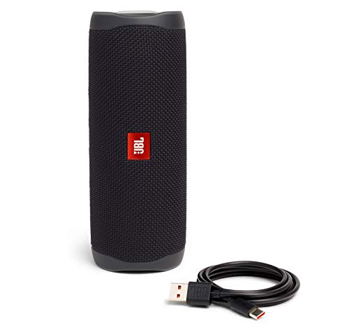 JBL Flip 5 Waterproof Portable Wireless Bluetooth Speaker with Protective Hardshell Case - Black M20350