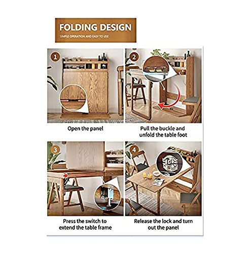 Fold Out Wall Table with Large Storage Space F3726