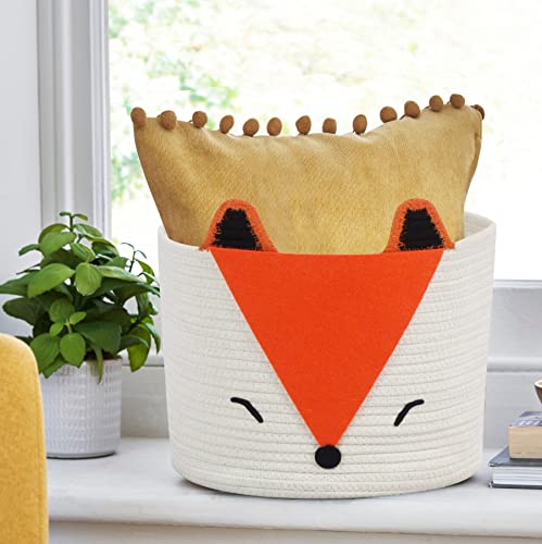 T&T Homewares Orange Fox Storage Basket - Medium for Diapers, Laundry, Toys P1692