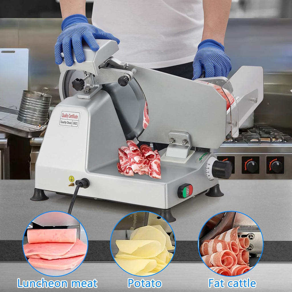 Electric Meat Slicer with 10" Stainless Steel Blade, Adjustable Thickness I2920