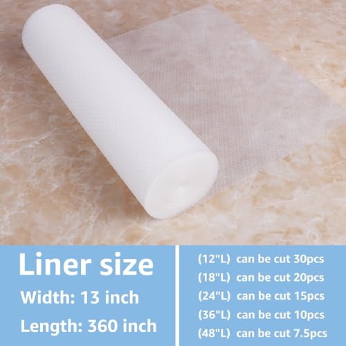 PABUSIOR Clear Shelf Liners for Cabinets, 11 Inch Wide, Non-Adhesive X996779