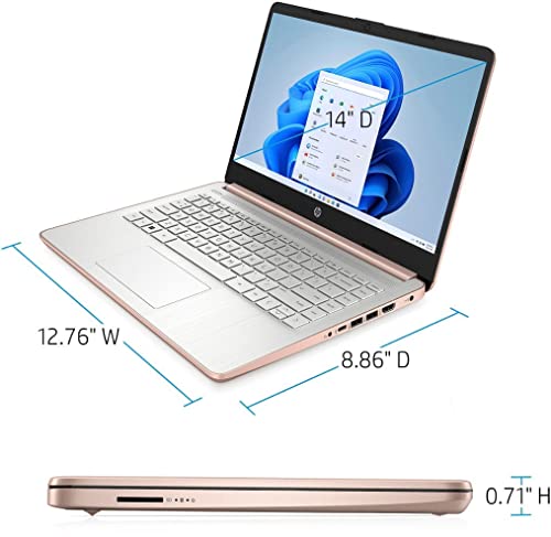 HP Stream 14 Laptop, Intel Celeron, 4GB RAM, 64GB Storage, Windows 11, Indigo Blue Y51417