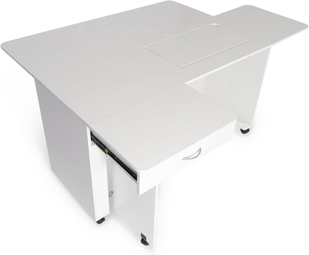 Arrow Classic Sewing Furniture Christa Sewing Cabinet with Locking Wheels and Manual Machine Lift B993
