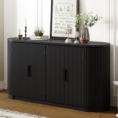 47" Accent Storage Cabinet with 2 Doors and Adjustable Shelf, Beige E1176