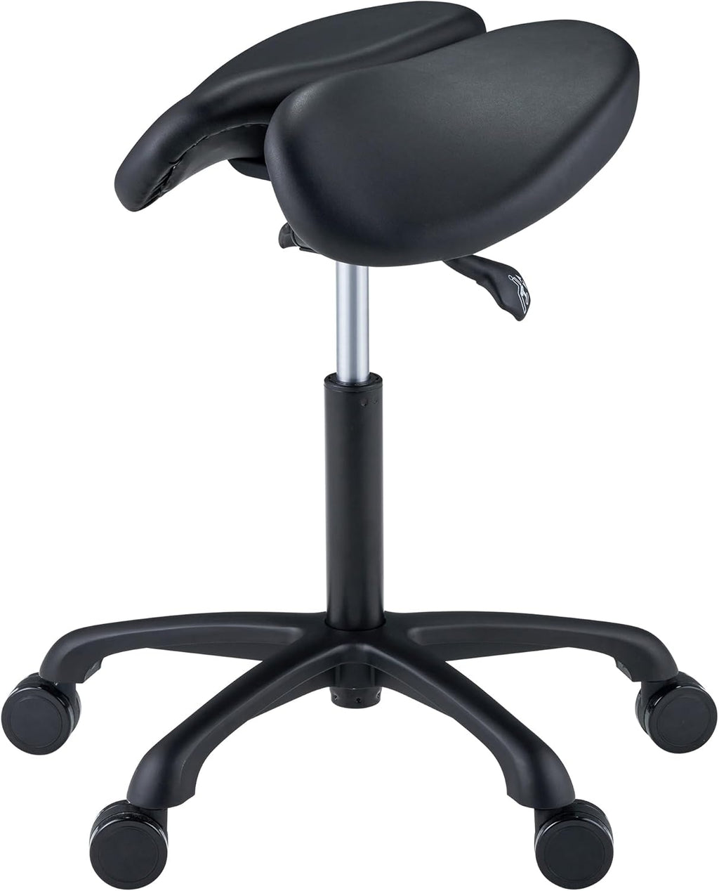 Master Massage Berkeley Ergonomic Saddle Stool, Black Aluminum Base M287