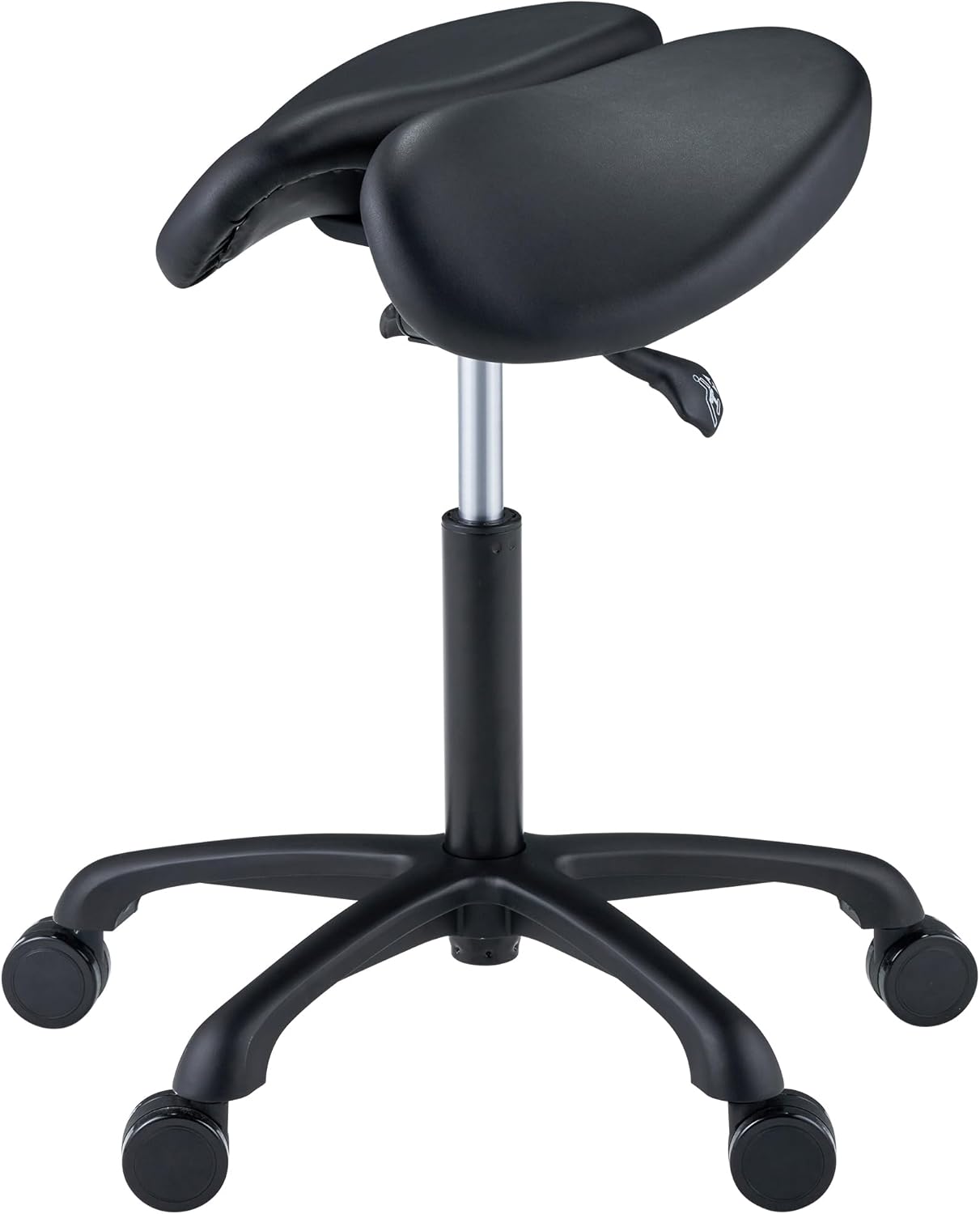 Master Massage Berkeley Ergonomic Saddle Stool, Black Aluminum Base M287
