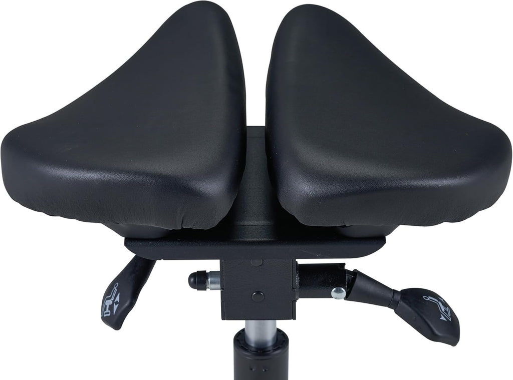 Master Massage Berkeley Ergonomic Saddle Stool, Black Aluminum Base M287