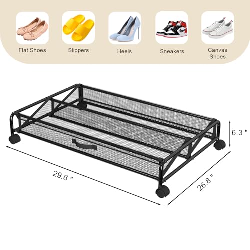 Under Bed Shoe Storage Organizer with Wheels I17211