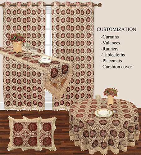 Simhomsen Vintage Burgundy Lace Table Runner 16x36 Inch C494103