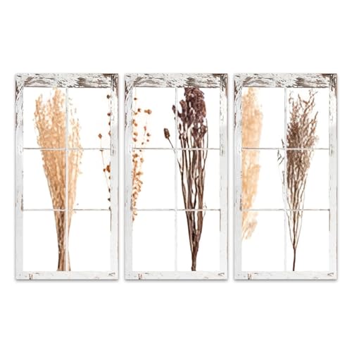 GerardoTee 3 Piece Canvas Wall Art The interior living room modern furniture fashionable dried flowers a Modern Print Paintings Artwork Picture Wall Decor for Living Room Home Office Decor