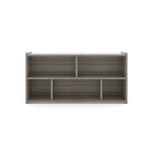 Toddler 5-Compartment Storage Cubby Shelf Wooden Book and Toy Organizer D6502