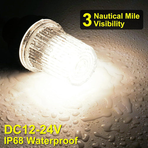 12 Inch LED Fold Down Boat Anchor Light for Pontoon and Fishing Boat I71030