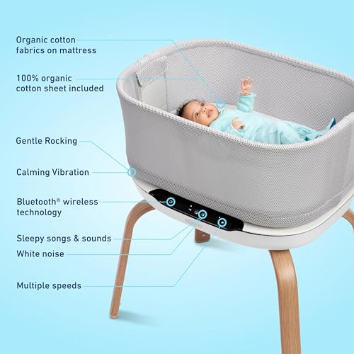Graco SmartSense Soothing Baby Bassinet for Newborns to 6 Months A582041