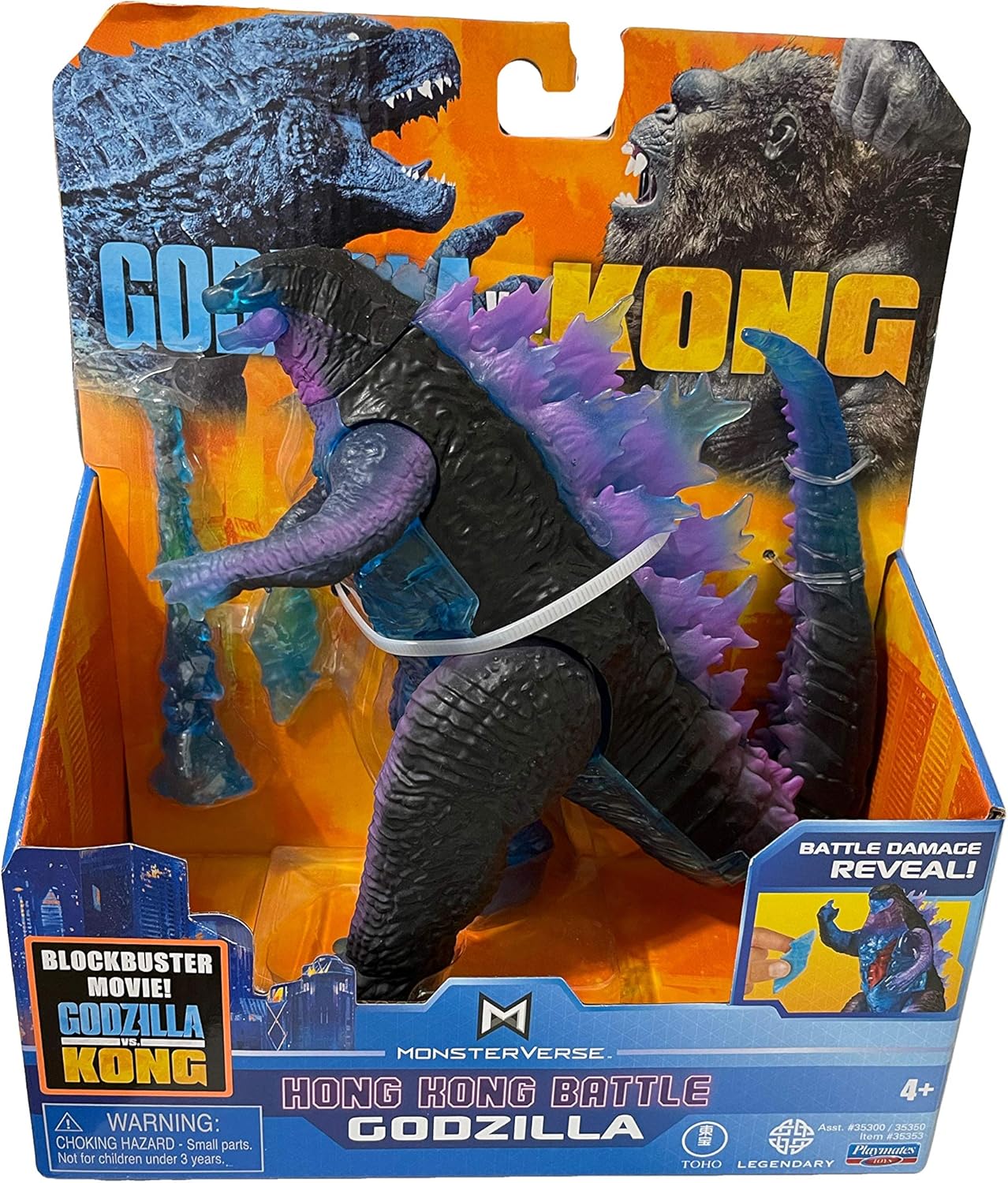 MonsterVerse Godzilla vs. Kong 6" Hong Kong Battle (Godzilla 6" Hong Kong Battle)