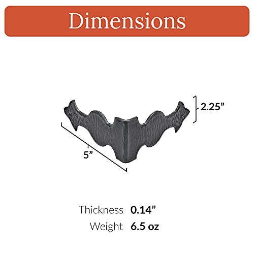 4 Pack 4 inch Metal Corner Protector - Black - The Sonora Series by Borderland Rustic Hardware J13115