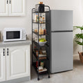 6-Tier Rolling Cart Gap Kitchen Organization 10 inch Depth Slim Slide Out Storage Tower Rack with 6 Baskets,Wheels with Anti-skid Lock,Narrow Places Utility Cart for Kitchen,Bathroom Laundry