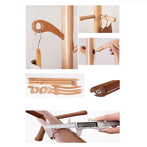 Self-supporting Oak Coat Rack 179 cm Vintage Style L20540