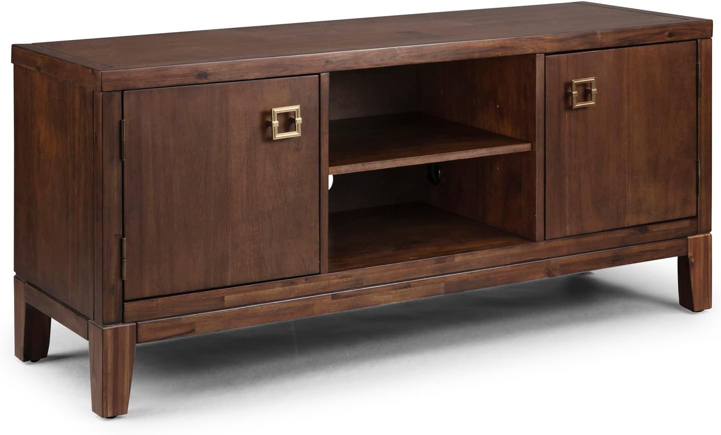 Rustic Retreat Brown Wood Entertainment Center