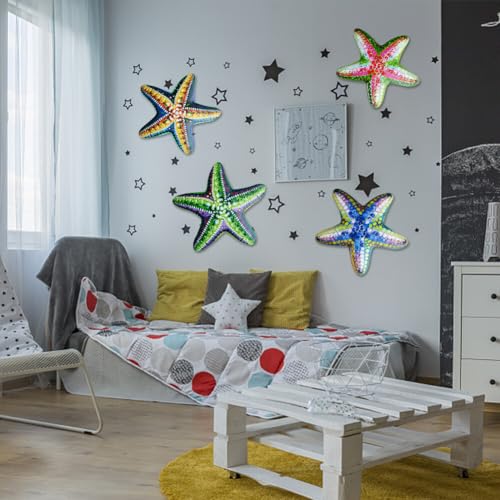 Starfish Sea Life Nautical Wall Decor Iron Ocean Star Ornament (Peach) H12249
