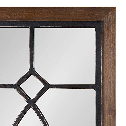 Kate and Laurel Bakersfield Farmhouse Wall Mirror, 13 x 30, Black D8103