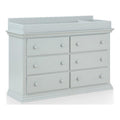 Suite Bebe Universal Double Dresser Gray - Fully assembled, Included Anti-Tip Kit, Six Spacious Drawers, Dresser for Nursery, Bedroom, Wooden Nursery Furniture