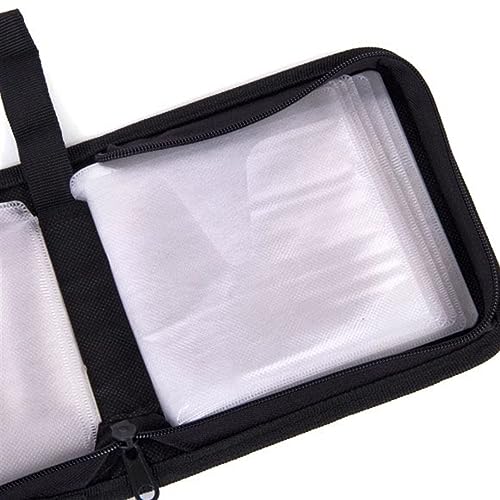 CD Case DVD Storage Holder PU Leather Organizer Black 40 Capacity C126283