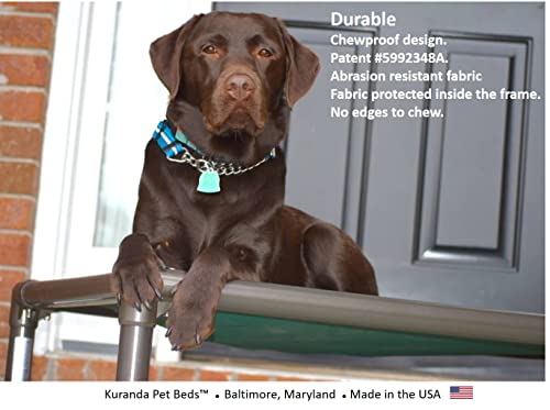 Kuranda Chewproof Dog Bed Walnut PVC 50" x 36" G3449