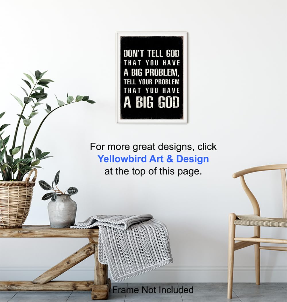 Christian Faith Wall Art for Men - Jesus God Motivational Poster Z201