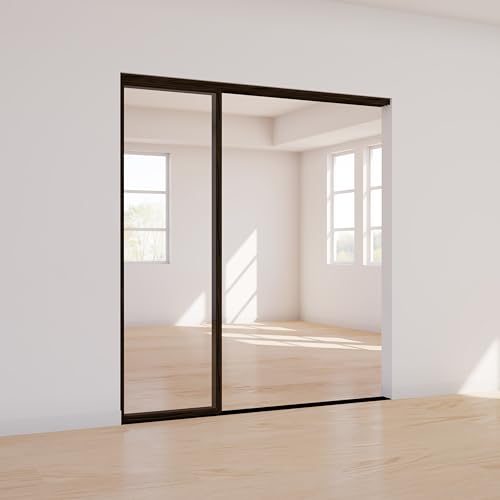 TSDC Large 90"x80" Triple Pane Multi Sliding Glass Wall Room Divider with Aluminum Framed Clear Tempered Glass I194370