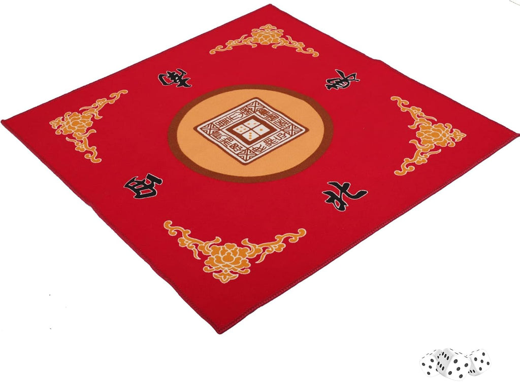American Mahjong Game Set, 166 White Tiles, 4 Racks, Carrying Bag, Mat with 3 Dice A9540