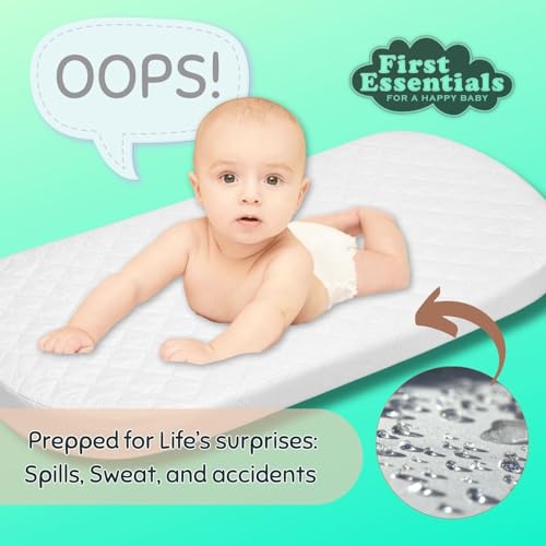 Bassinet Cradle Mattress Pad Oval 13X31 Waterproof Hypoallergenic R691