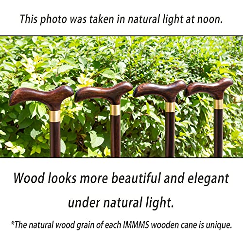 Ebony Wood Walking Cane for Men & Women, Ergonomic 3-Piece Design with Travel Bag L48641