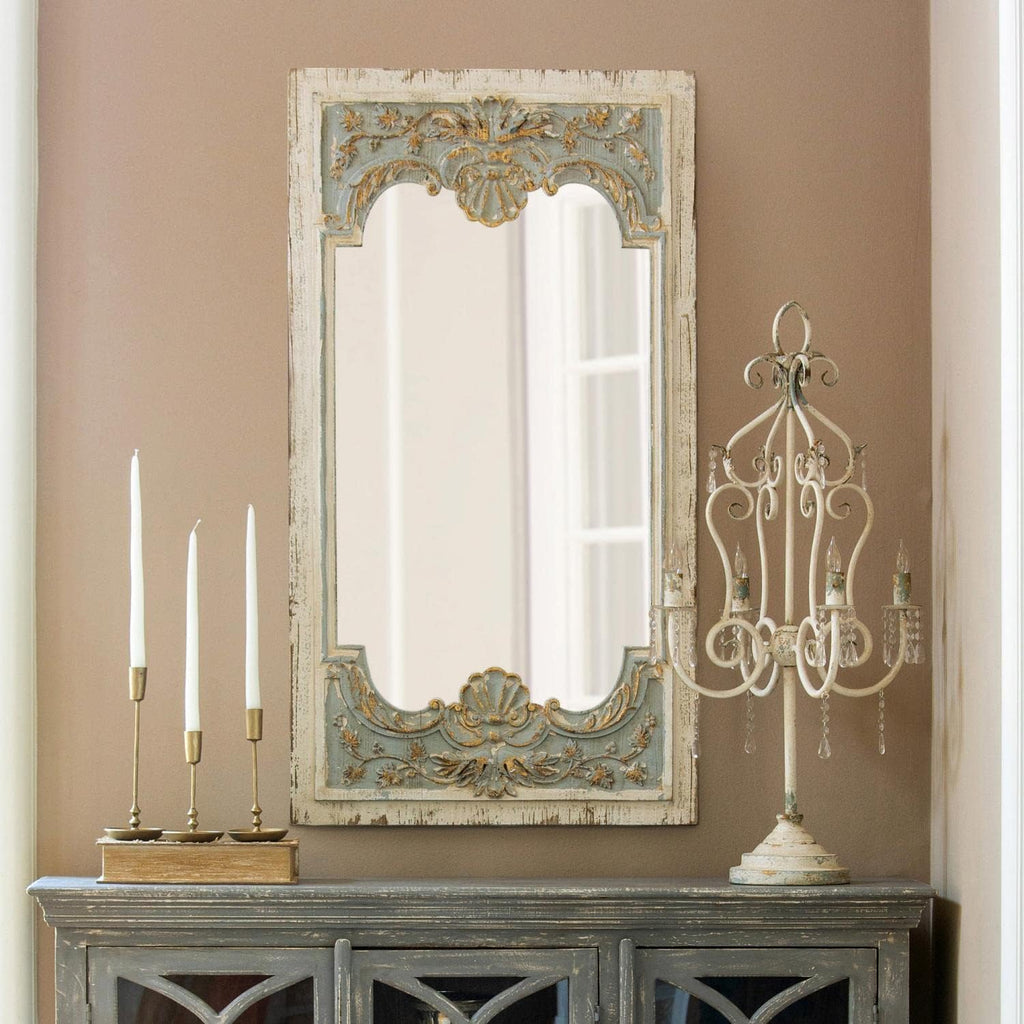Park Hill Collection Country French Coquille Carved Wood Mirror O369628
