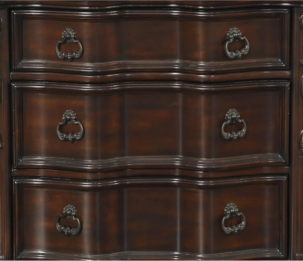 Cherry Finish Nightstand with 3 Drawers B382