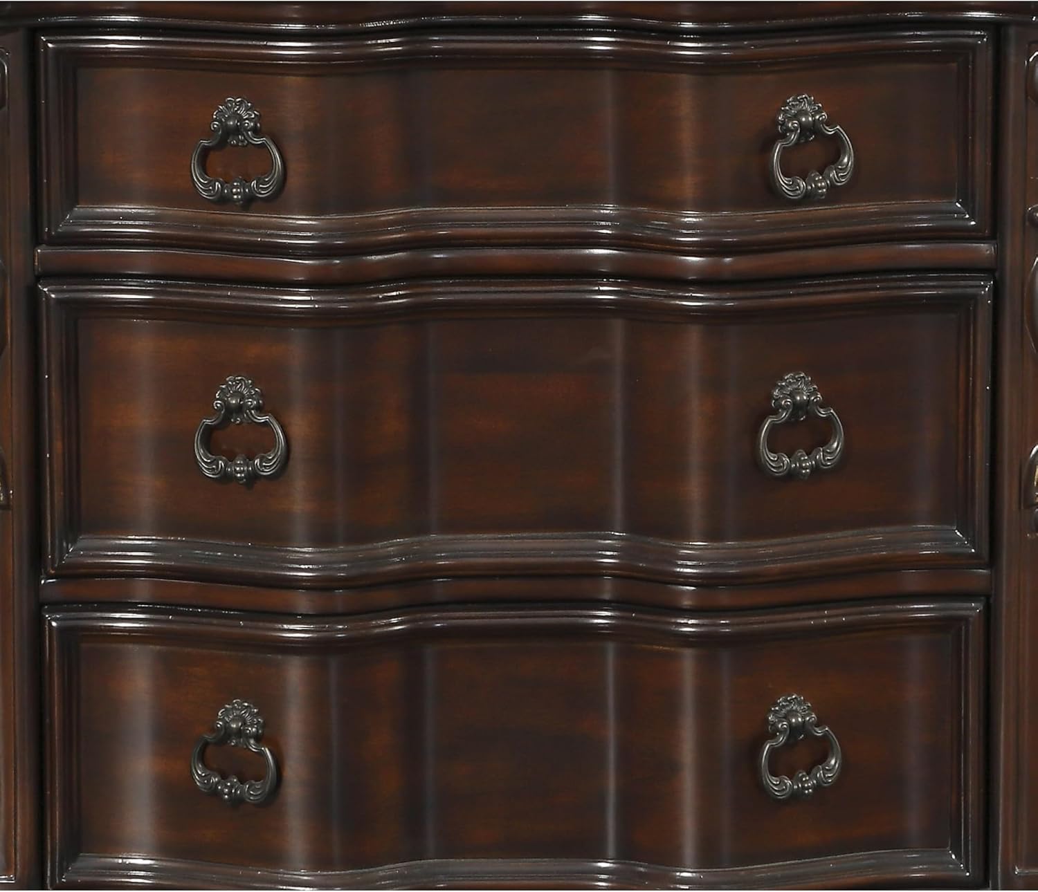 Cherry Finish Nightstand with 3 Drawers B382