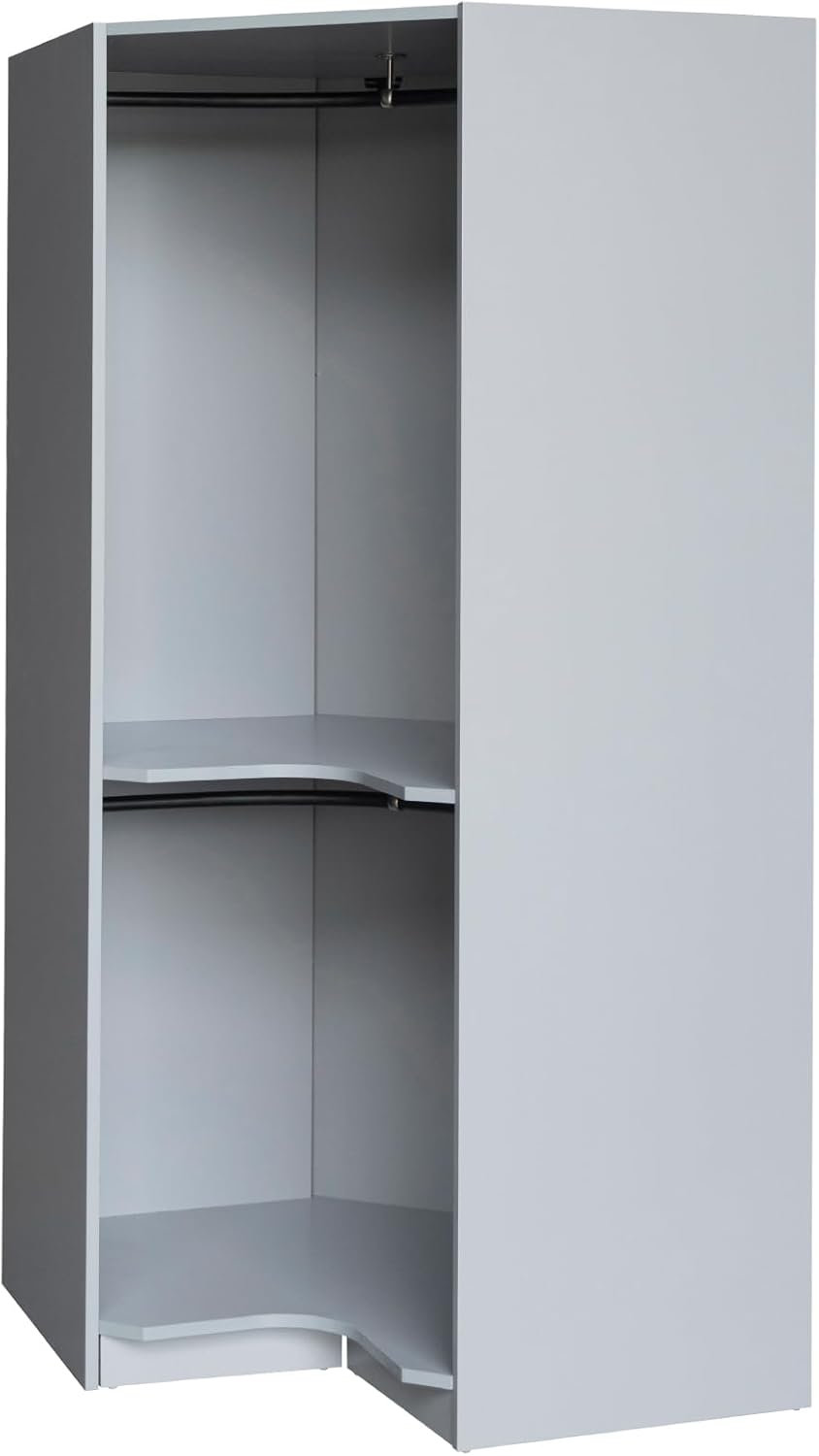 Armoir Wardrobe Closet & Cabinet with Hanging Rail, Freestanding for Bedroom L526172
