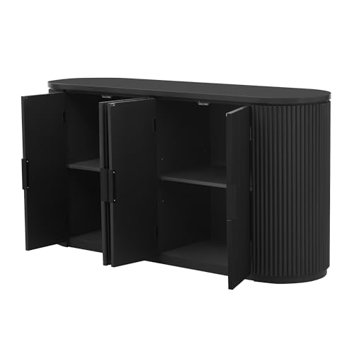 47" Accent Storage Cabinet with 2 Doors and Adjustable Shelf, Beige E1176