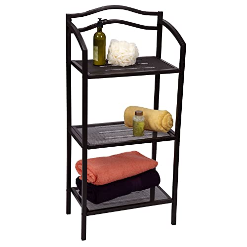 Household Essentials 3-Tier Metal Bathroom Storage Shelf, White L242