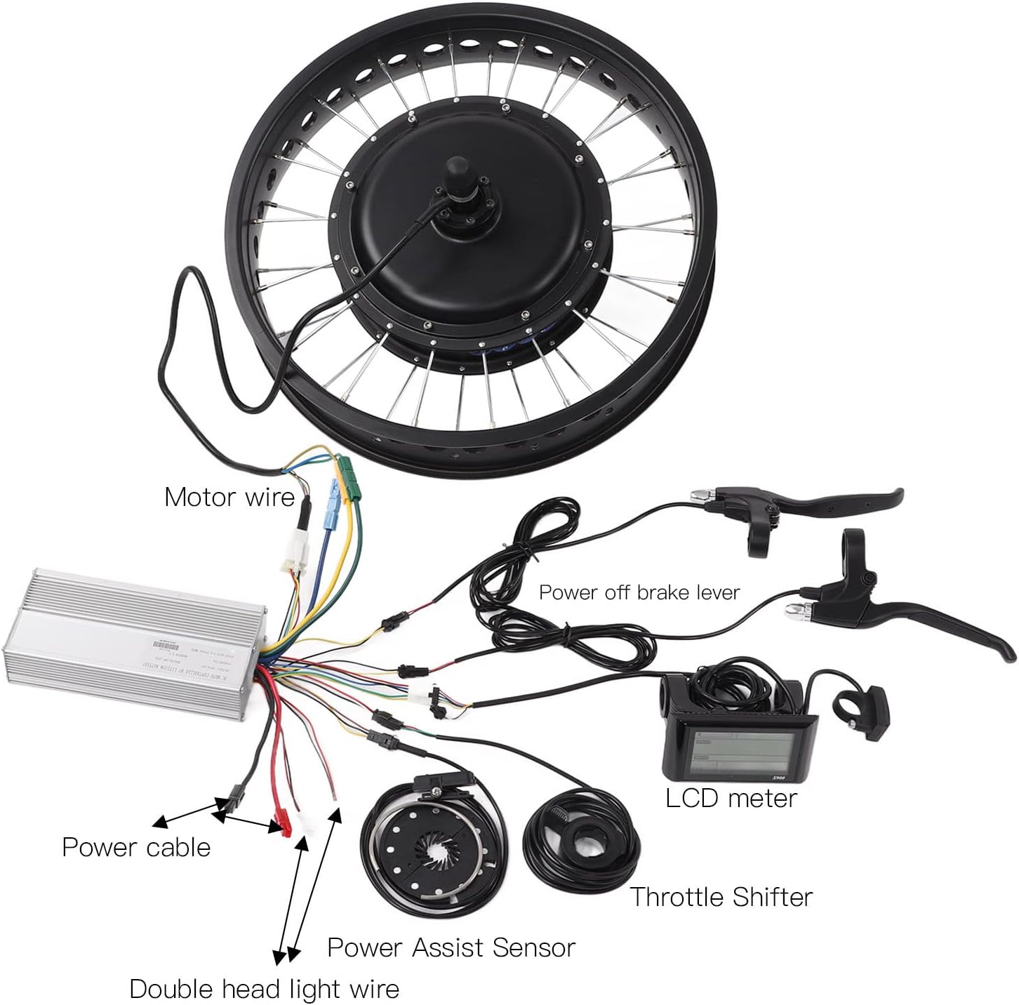 48V 1500W Electric Bike Conversion Kit, 20 Inch Rear Wheel S718452