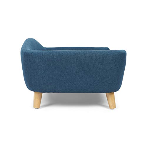 GDFStudio Mid Century Small Plush Pet Bed, Dark Gray U952071