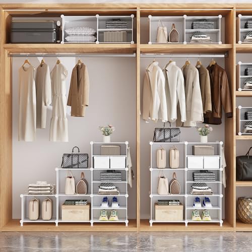 AWTATOS Closet Organizer 6 Cube Storage Shelves, White W271948