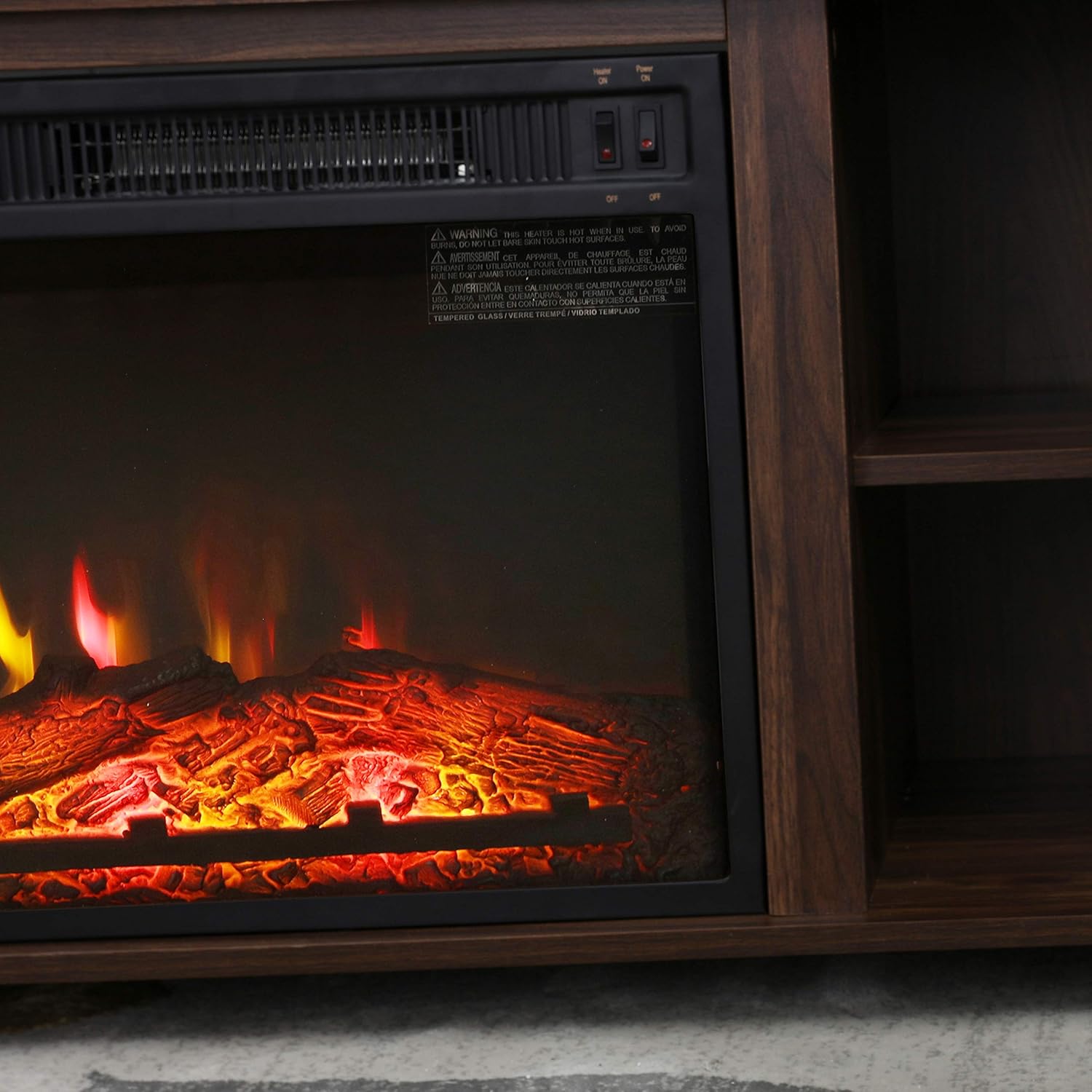 Rustic Electric Fireplace TV Stand for TVs up to 60" S392627