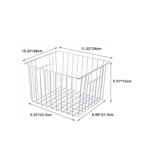 SANNO Freezer Storage Baskets with Handles for Kitchen Cabinets Z267514